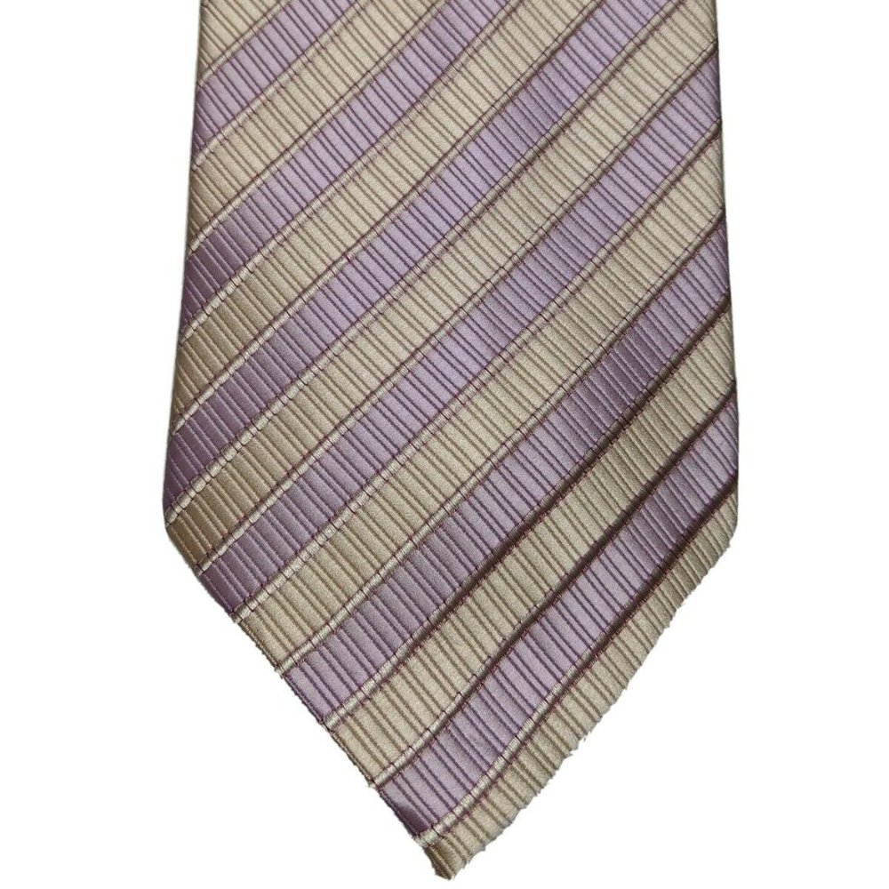 Laurant Bennet Milano Striped Micro Fiber Necktie